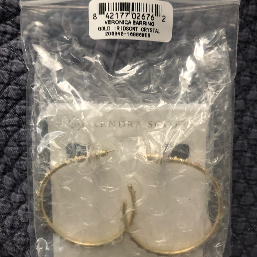 Kendra Scott Veronica Crystal Hoops